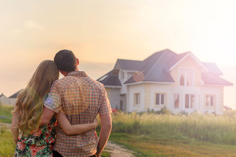 Couple looking at home